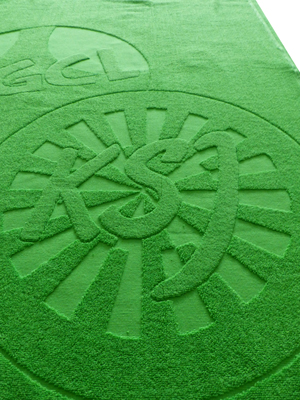Badetuch mit Einwebung hoch-tief Logo, Handtuch